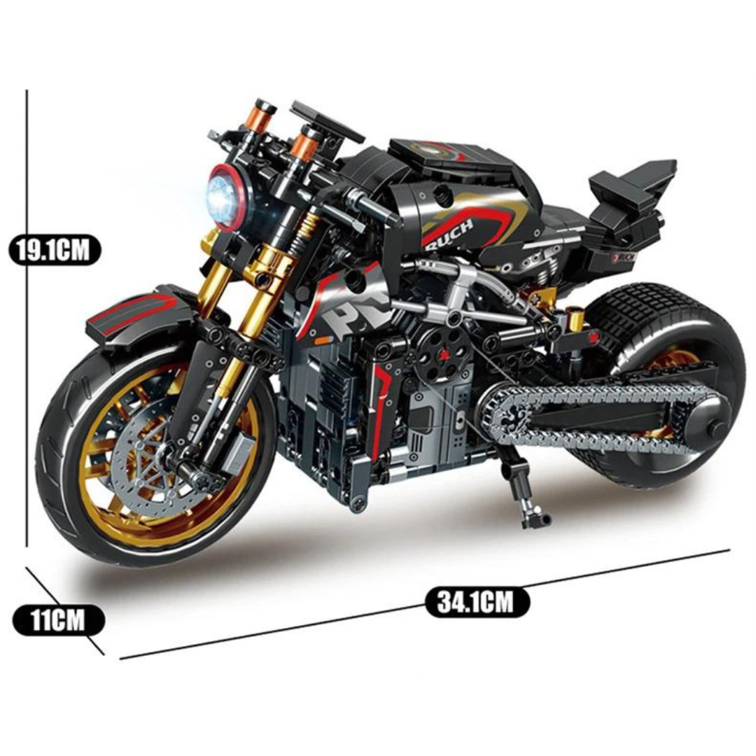 Motorcycle Cruiser Black & Gold MultiBrickz