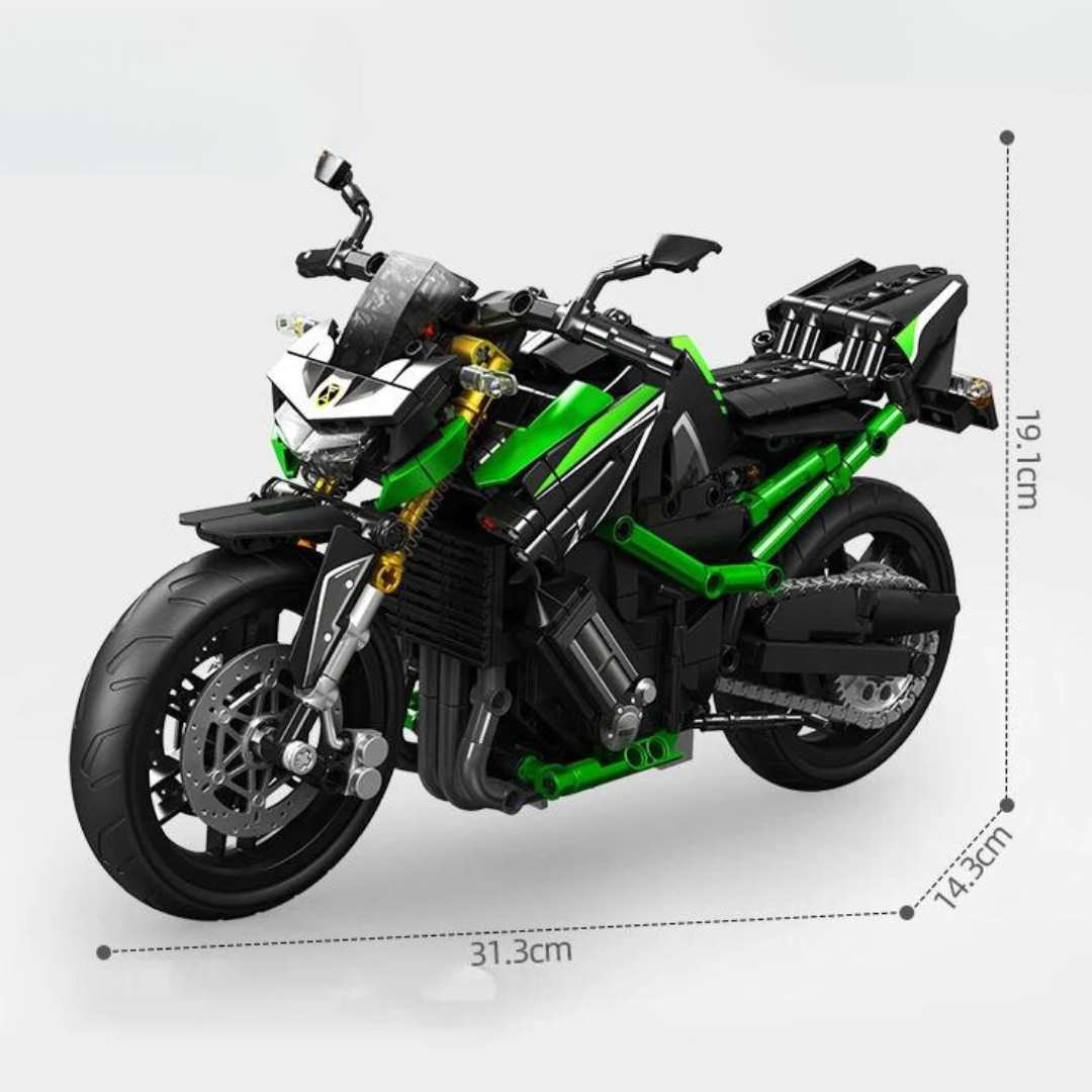 Motorcycle Standard Black & Green MultiBrickz