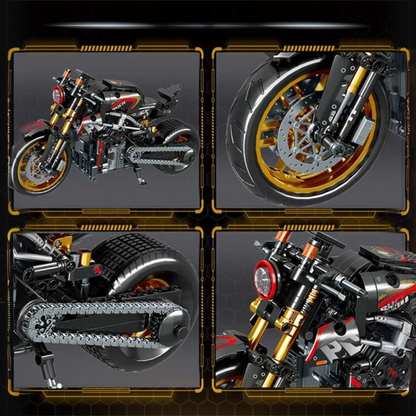 Motorcycle Cruiser Black & Gold MultiBrickz