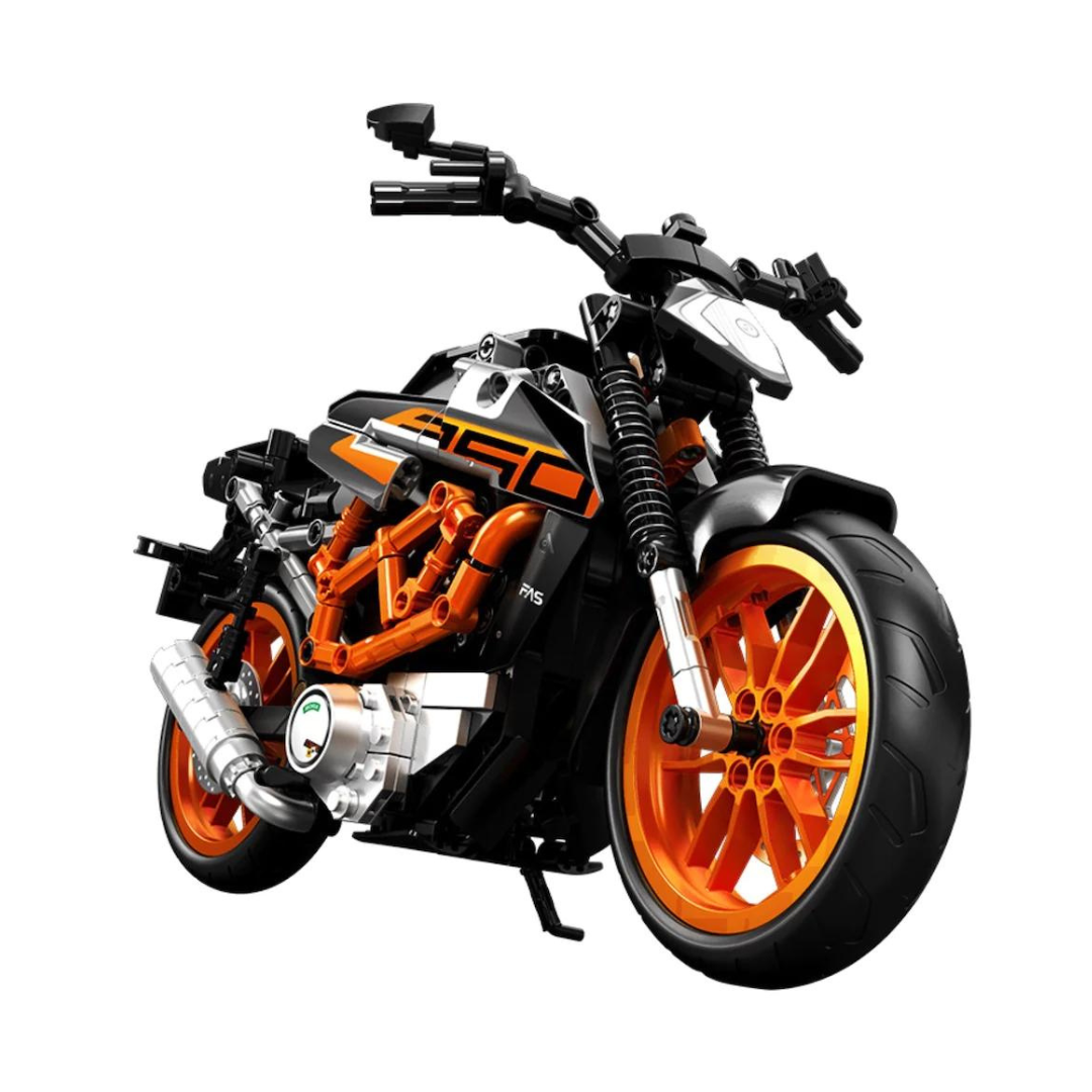 Motorcycle Cruiser Black & Orange MultiBrickz