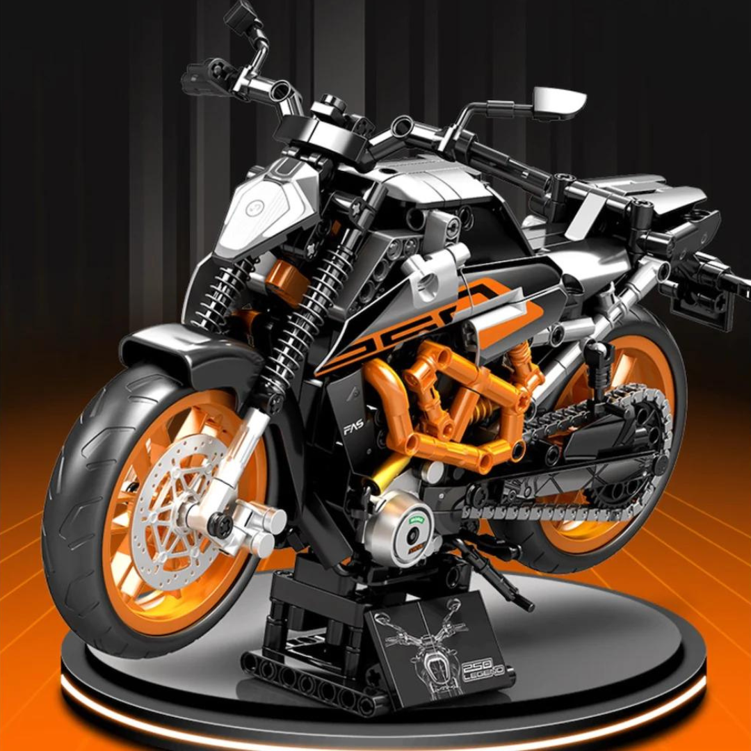 Motorcycle Cruiser Black & Orange MultiBrickz