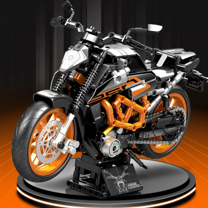 Motorcycle Cruiser Black & Orange MultiBrickz