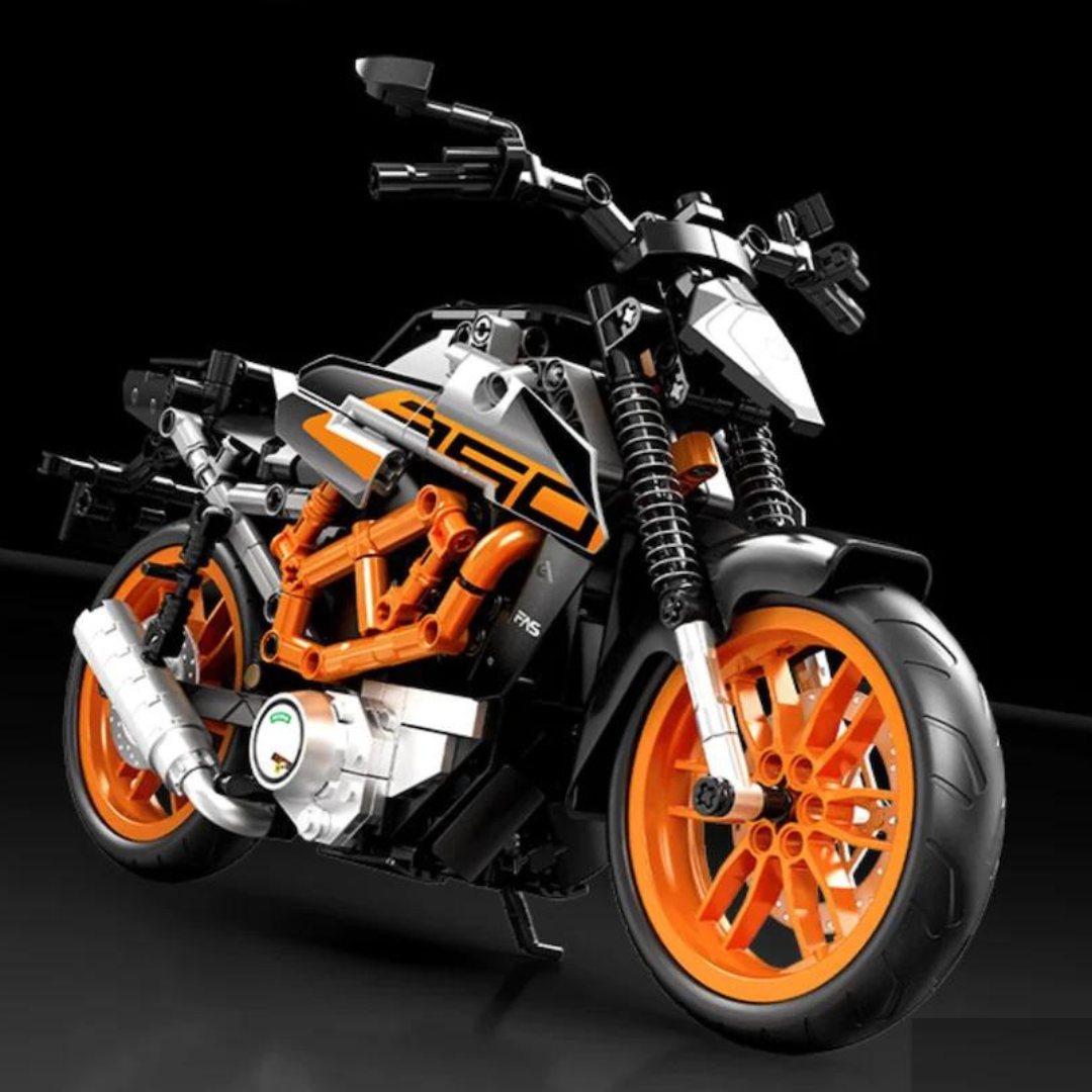 Motorcycle Cruiser Black & Orange MultiBrickz