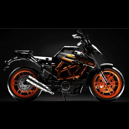Motorcycle Cruiser Black & Orange MultiBrickz