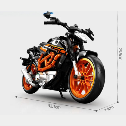 Motorcycle Cruiser Black & Orange MultiBrickz