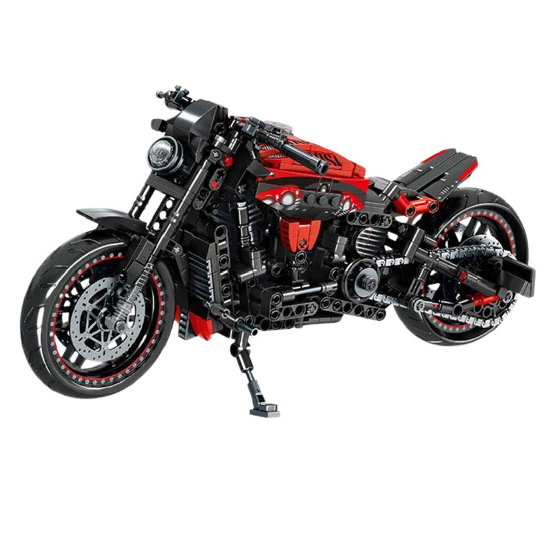 Motorcycle Cruiser Black & Red MultiBrickz