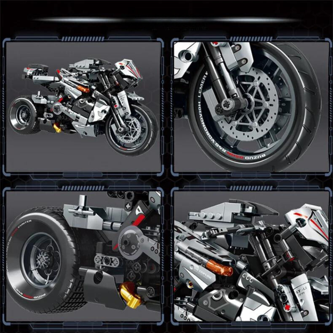 Motorcycle Cruiser Silver MultiBrickz