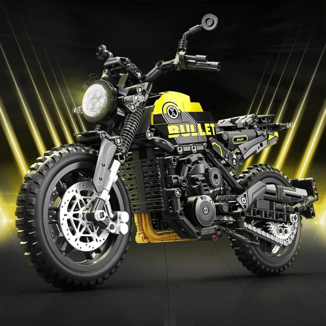 Motorcycle Dual-Sport Black & Yellow MultiBrickz