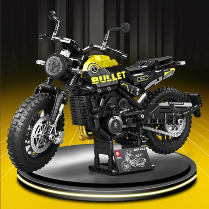 Motorcycle Dual-Sport Black & Yellow MultiBrickz
