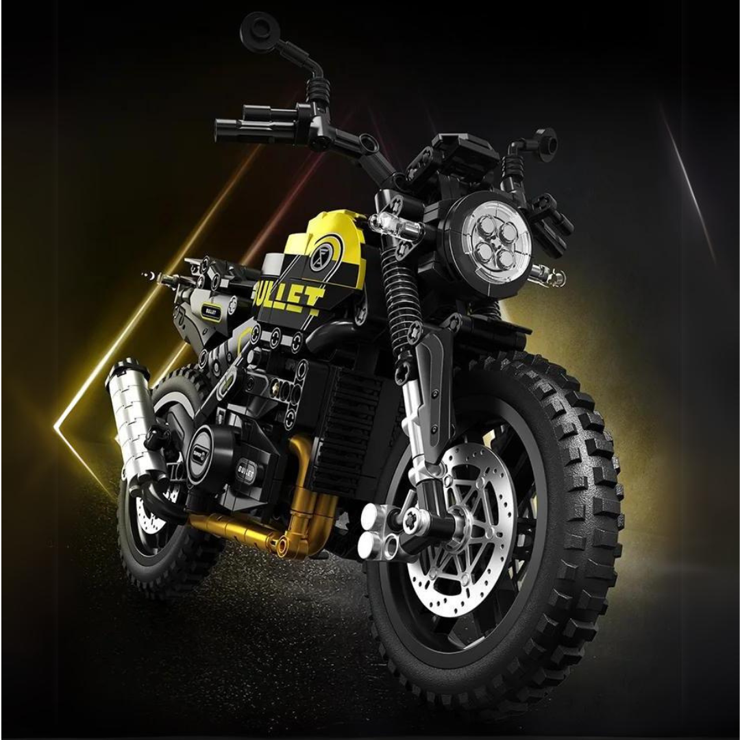 Motorcycle Dual-Sport Black & Yellow MultiBrickz