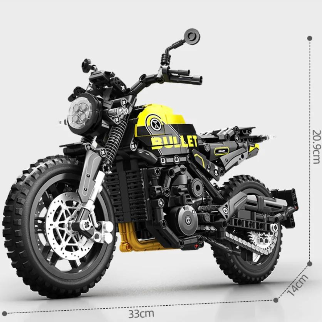 Motorcycle Dual-Sport Black & Yellow MultiBrickz