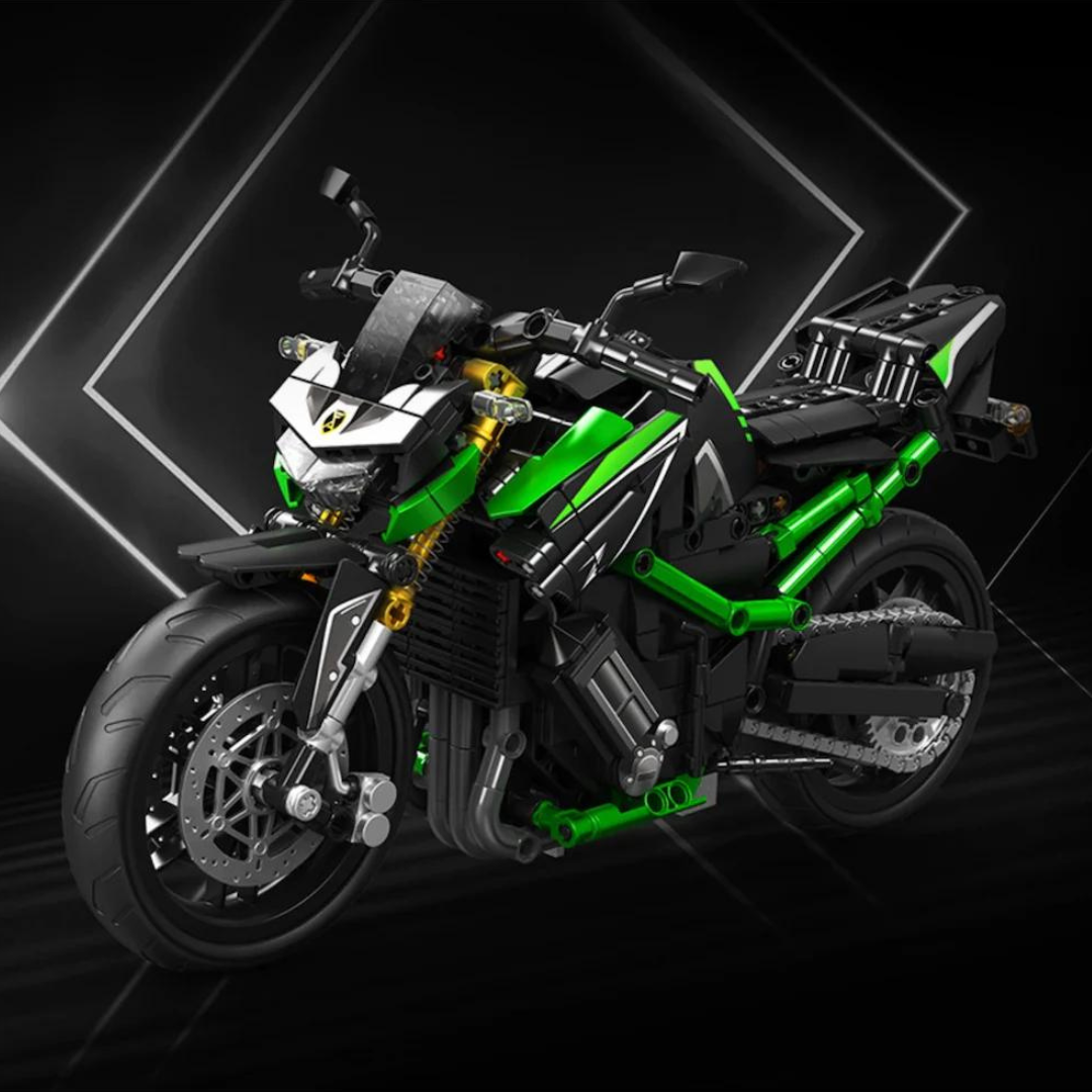 Motorcycle Standard Black & Green MultiBrickz