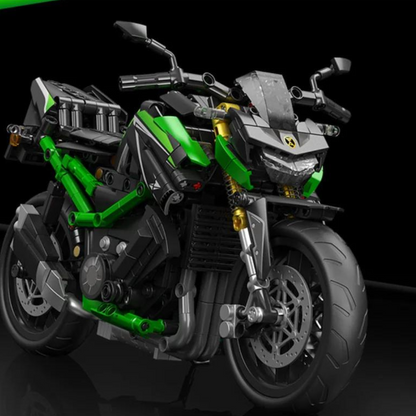 Motorcycle Standard Black & Green MultiBrickz
