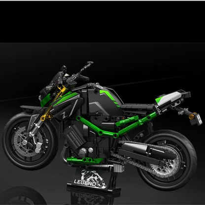 Motorcycle Standard Black & Green MultiBrickz