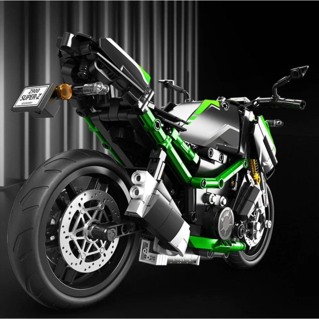 Motorcycle Standard Black & Green MultiBrickz
