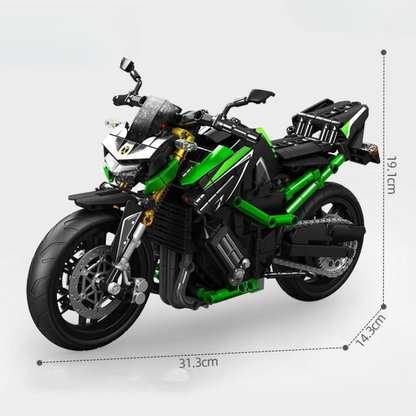 Motorcycle Standard Black & Green MultiBrickz