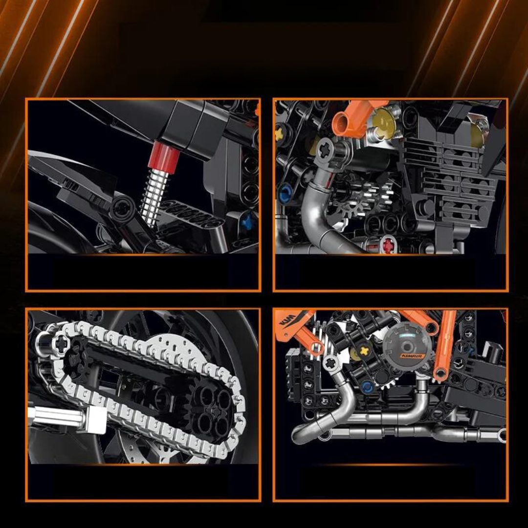 Motorcycle Standard Black & Orange MultiBrickz