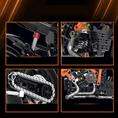 Motorcycle Standard Black & Orange MultiBrickz